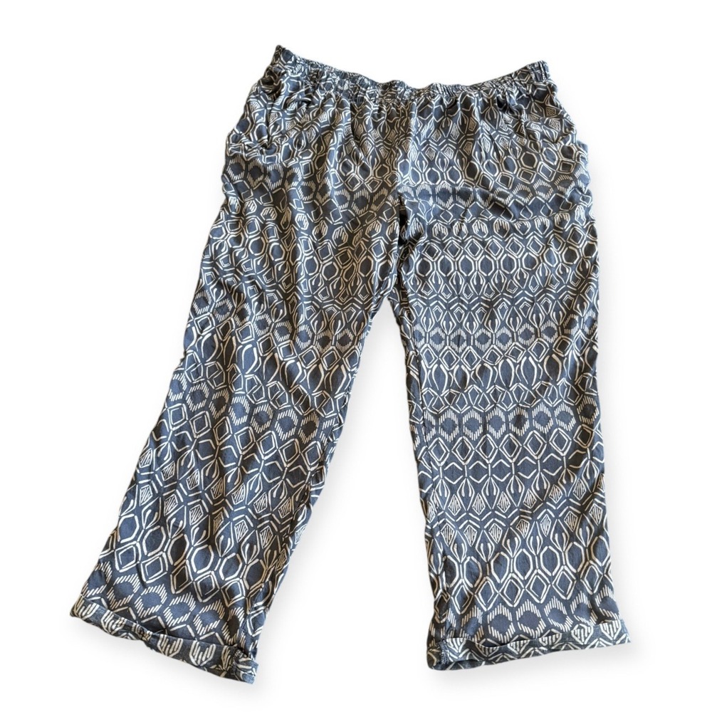 Anthropologie‎ Lilka Pants PJs Women Lg Elastic Waistband Rayon Patterned